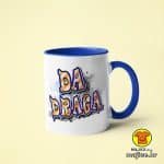 DA DRAGA šalica s natpisom 0010 tamno plava