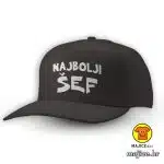 NAJBOLJI ŠEF kapa s natpisom 0035 crna