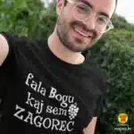 FALA BOGU KAJ SEM ZAGOREC majica sa natpisom-019 zelena