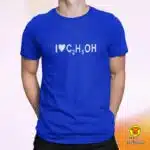 I LOVE C2H5OH majica s natpisom 0042 crna