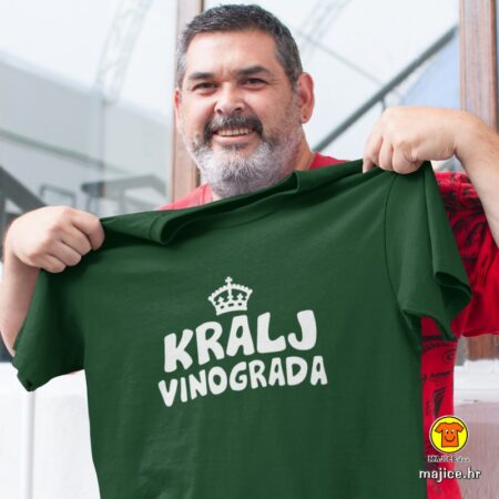 KRALJ VINOGRADA majica s natpisom 00020 zelena