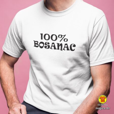 100 POSTO BOSANAC | majica s natpisom 0110 bijela