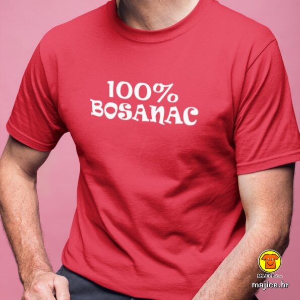 100 POSTO BOSANAC majica s natpisom 0110 crvena