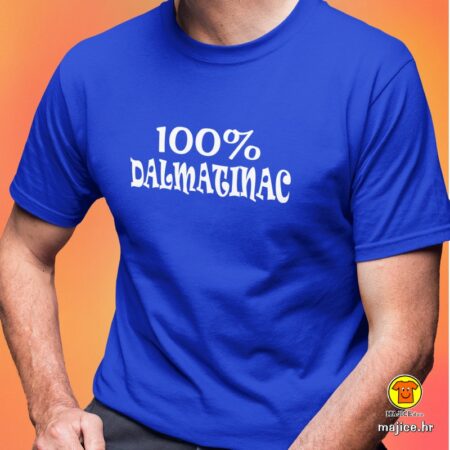 100 POSTO DALMATINAC majica s natpisom 0114 plava