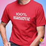 100 POSTO HERCEGOVAC majica s natpisom 0115 crna
