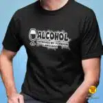 ALCOHOL IMPROVES MY FOREIGN LANGUAGE majica s natpisom 0197 crna