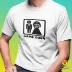 GAME OVER majica s natpisom 0174 crna