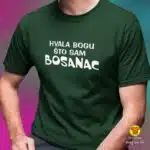 HVALA BOGU ŠTO SAM BOSANAC majica s natpisom 0175 crna