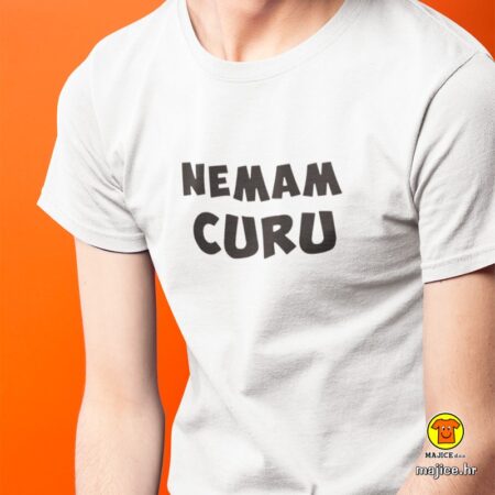 NEMAM CURU majica s natpisom 0333 bijela