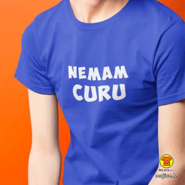 NEMAM CURU majica s natpisom 0333 plava