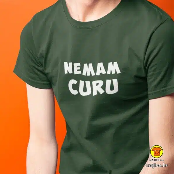 NEMAM CURU majica s natpisom 0333 zelena