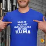 NIJE NIKE NIJE PUMA OVO JE MAJICA OD MOG KUMA majica s natpisom 0371 crna