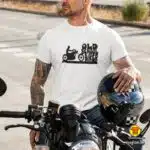 OLD SCHOOL BIKER majica s natpisom 0085 crna