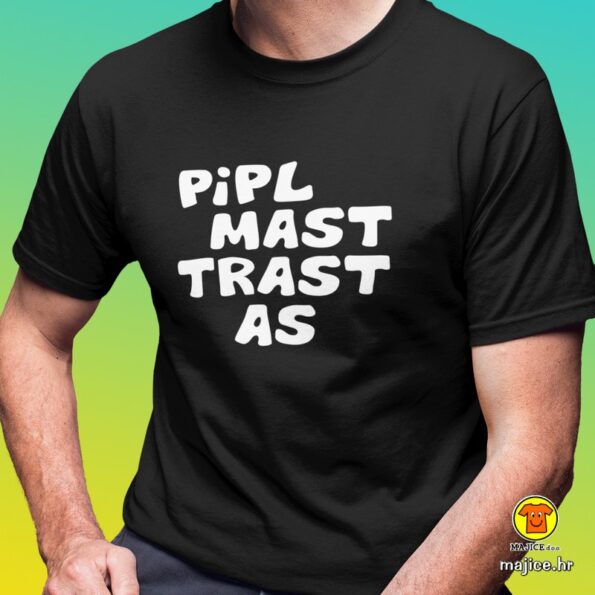 PIPL MAST TRAST AS majica s natpisom 0176 crna