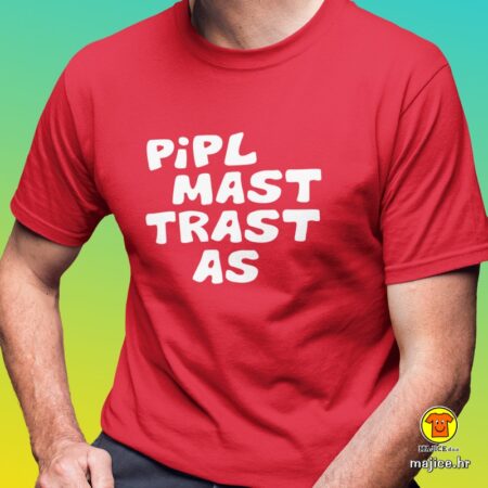 PIPL MAST TRAST AS majica s natpisom 0176 crvena