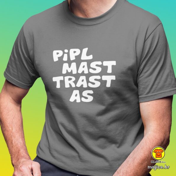 PIPL MAST TRAST AS majica s natpisom 0176 siva