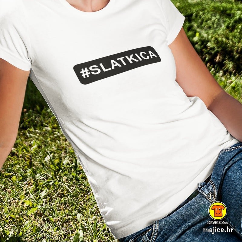 SLATKICA ženska majica s natpisom 00111 bijela SLATKICA ženska majica s natpisom 00111 bijela