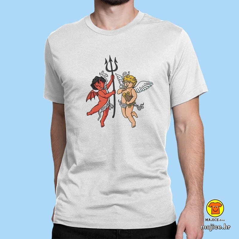 0423-maj-DEMON ANGEL SMOKING -BIJELA DEMON ANGEL SMOKING | majica s natpisom bijela