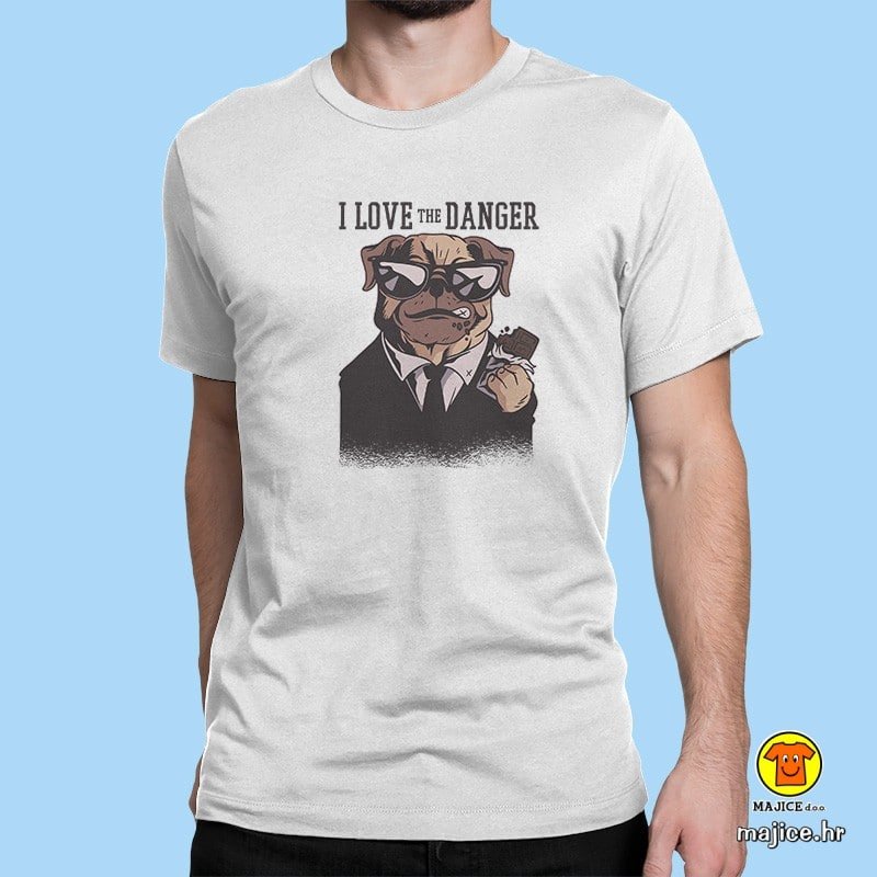 0424-maj-I LOVE THE DANGER -BIJELA I LOVE THE DANGER | majica s natpisom bijela