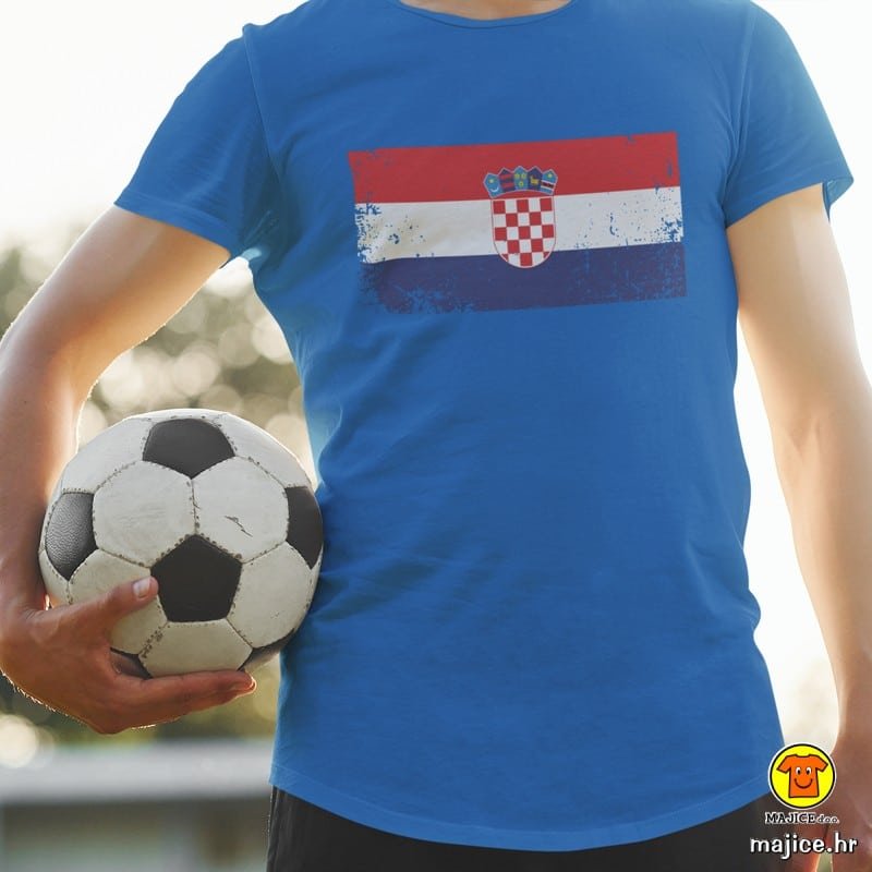 0501-maj-CROATIA HRVATSKA ZASTAVA majica s natpisom 0501 plava