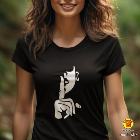 TIŠINA PSSST | ženska majica s natpisom
