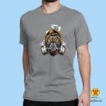 GAS MASKA 1 majica s natpisom siva