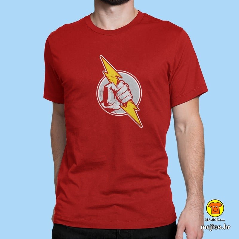 0442-maj-MUNJA -CRVENA MUNJA majica s natpisom crvena