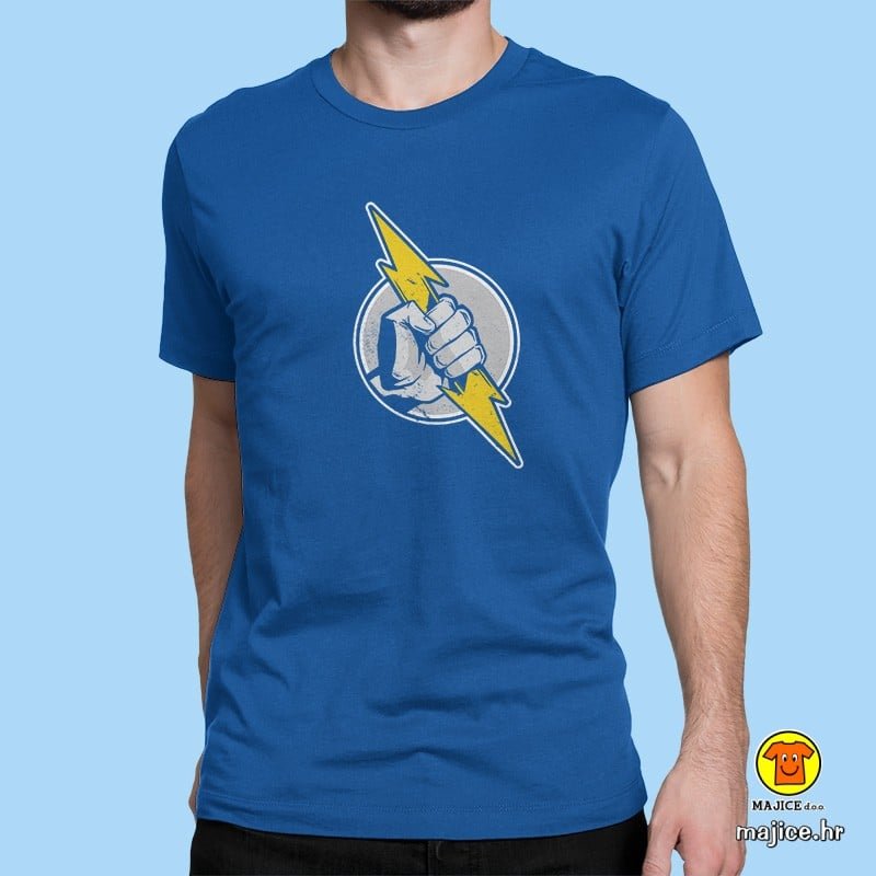 0442-maj-MUNJA -PLAVA MUNJA majica s natpisom plava