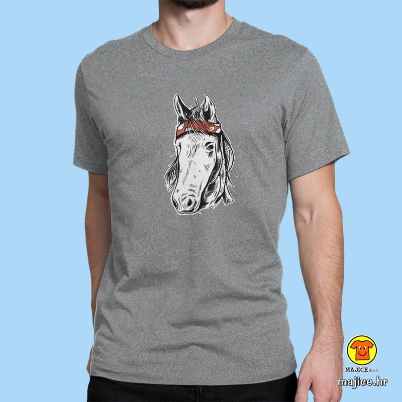 0448-maj-KONJ 2 -SIVA KONJ 2 majica s natpisom siva