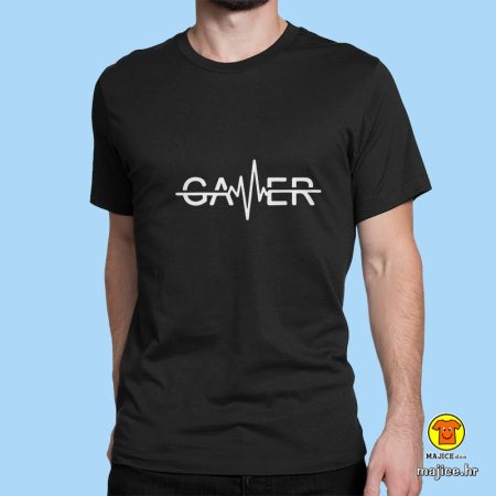 GAMER 5 majica s natpisom CRNA