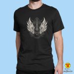 00618-maj-VINTAGE GUITAR ROCK TSHIRT crna