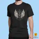 00618-maj-VINTAGE GUITAR ROCK TSHIRT crna