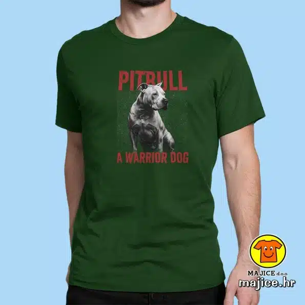 PITBULL A WARRIOR DOG | majica s natpisom