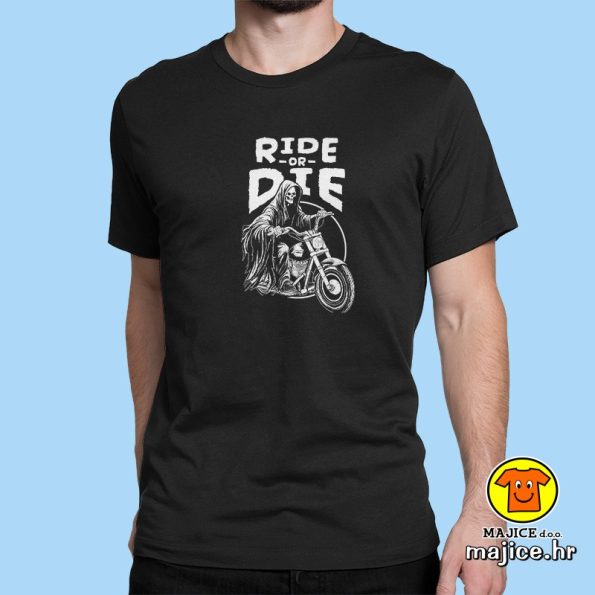 RIDE OR DIE BIKER KOSTUR | majica s natpisom