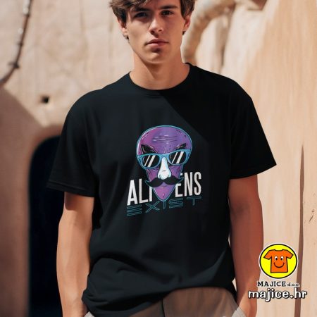ALIENS EXISTS | majica s natpisom
