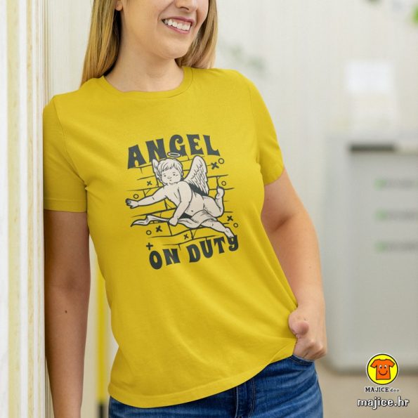 ANGEL ON DUTY | ženska majica s natpisom