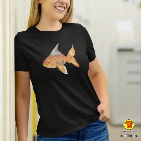 WANNA BE SHARK | ženska majica s natpisom