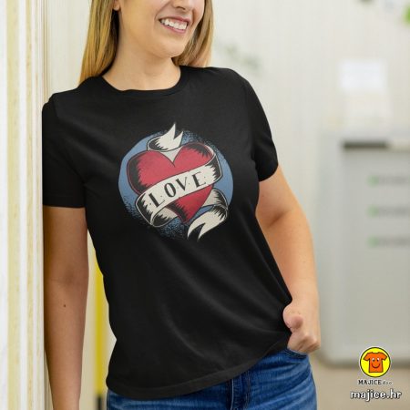 LOVE | ženska majica s natpisom