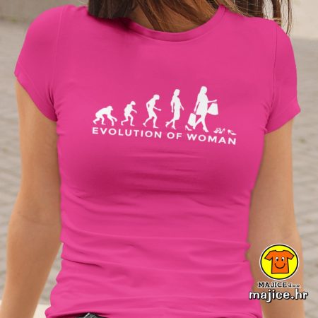 EVOLUTION OF WOMAN | ženska majica s natpisom