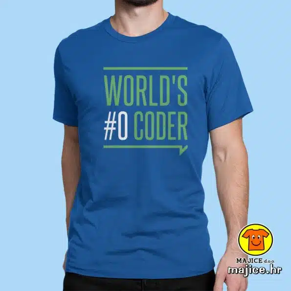 WORLD`S #0 CODER | majica s natpisom