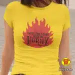 0214-maj-žen-I WEAR THIS T-SHIRT WHEN I`M HORNY crna