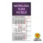 kalendar trodjelni 2