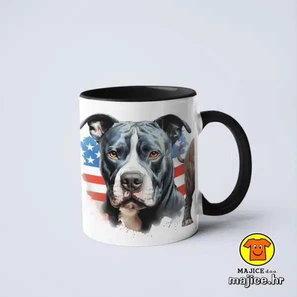 0338-PITBULL AMERICAN šalica s natpisom