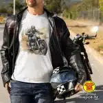 00714-MOTORI BIKER v7 majica s natpisom CRNA