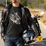 00715-MOTORI BIKER v8 majica s natpisom