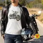 00716-MOTORI BIKER v9 majica s natpisom CRNA