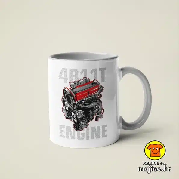 0410-AUTOMOBIL ENGINE 4B11T šalica s natpisom