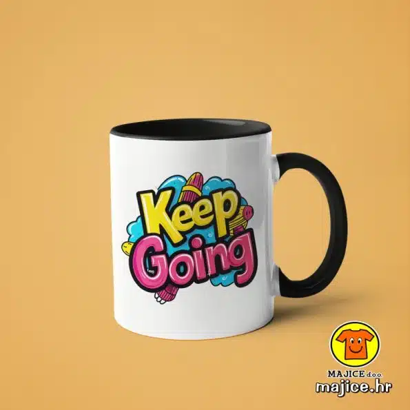 0486-KEEP GOING v2 šalica s natpisom