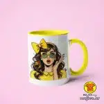 0585-POPART GIRL v6 šalica s natpisom