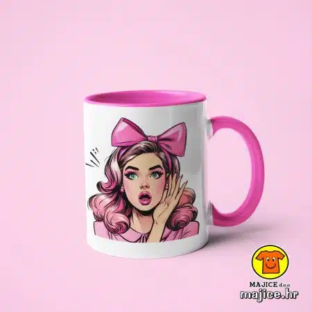 0586-POPART GIRL v7 šalica s natpisom